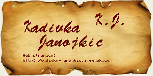 Kadivka Janojkić vizit kartica